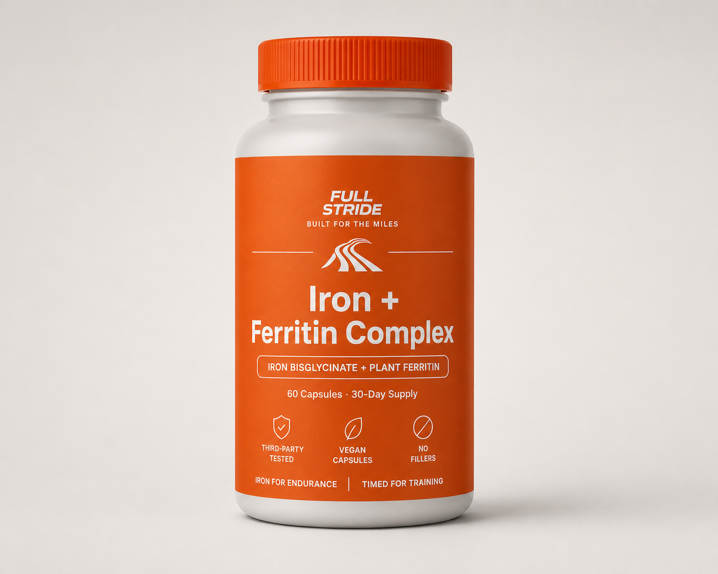 Full Stride Iron + Ferritin Complex supplement bottle
